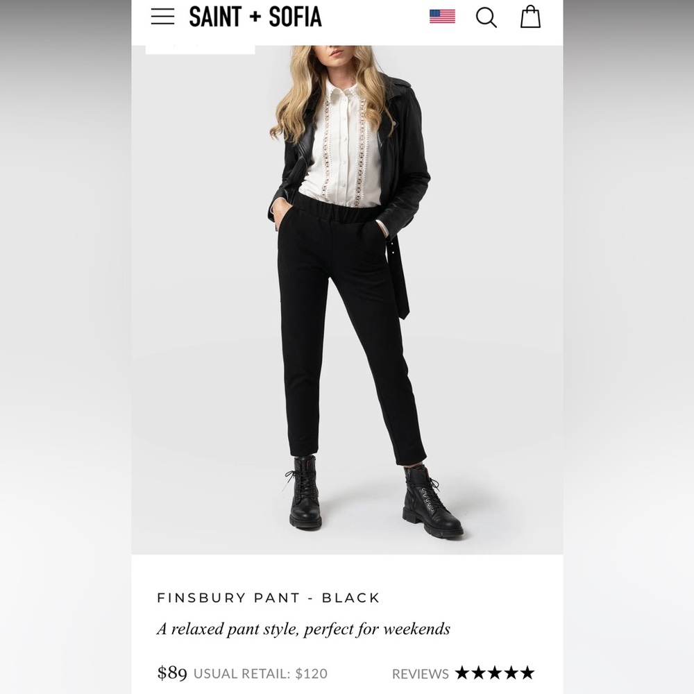 Relaxed black pant